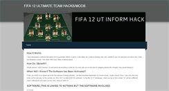 Desktop Screenshot of fifa12ultimateteamhacksandmods.weebly.com