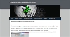 Desktop Screenshot of kindergartenmathncdpiresources.weebly.com
