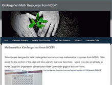 Tablet Screenshot of kindergartenmathncdpiresources.weebly.com