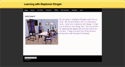 Desktop Screenshot of learningwithstephanieklingler.weebly.com