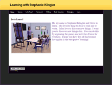 Tablet Screenshot of learningwithstephanieklingler.weebly.com