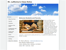 Tablet Screenshot of lamonicaclassnotes.weebly.com