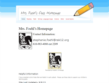 Tablet Screenshot of mrsfoehl.weebly.com