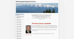 Desktop Screenshot of msbaptistarchive.weebly.com