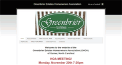 Desktop Screenshot of greenbrierhoa.weebly.com