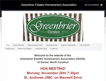 Tablet Screenshot of greenbrierhoa.weebly.com