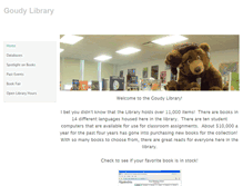 Tablet Screenshot of goudylibrary.weebly.com