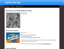 Tablet Screenshot of catholicteentrips.weebly.com