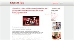 Desktop Screenshot of petshealthnews.weebly.com