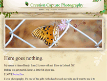 Tablet Screenshot of creationcapturephotography.weebly.com