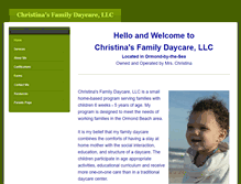 Tablet Screenshot of christinasfamilydaycare.weebly.com