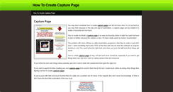 Desktop Screenshot of howtocreatecapturepage.weebly.com