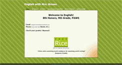 Desktop Screenshot of mrsbrownenglish.weebly.com