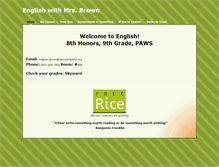 Tablet Screenshot of mrsbrownenglish.weebly.com