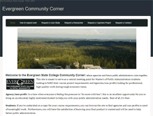 Tablet Screenshot of evergreencommunitycorner.weebly.com