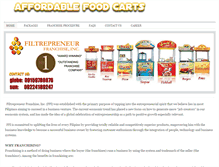 Tablet Screenshot of affordablefranchisingfoodcarts.weebly.com