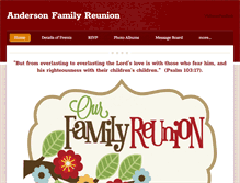 Tablet Screenshot of andersonreunion.weebly.com