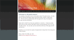 Desktop Screenshot of mrscolescience.weebly.com