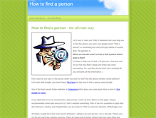 Tablet Screenshot of howtofindaperson.weebly.com