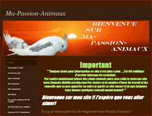 Tablet Screenshot of ma-passion-animaux.weebly.com