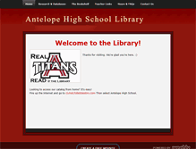 Tablet Screenshot of antelopelibrary.weebly.com