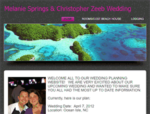 Tablet Screenshot of melanieandchriswedding.weebly.com