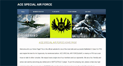 Desktop Screenshot of acespecialairforcebf3.weebly.com