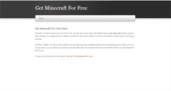 Desktop Screenshot of getminecraftforfree.weebly.com