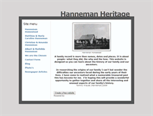 Tablet Screenshot of hannemanheritage.weebly.com