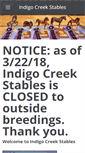 Mobile Screenshot of indigocreekstables.weebly.com