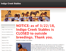 Tablet Screenshot of indigocreekstables.weebly.com