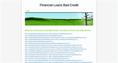 Desktop Screenshot of financialloans.weebly.com