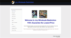 Desktop Screenshot of joywholesalebadminton.weebly.com