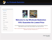 Tablet Screenshot of joywholesalebadminton.weebly.com