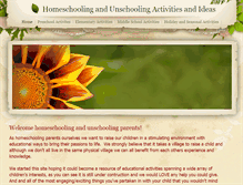 Tablet Screenshot of homeschoolingactivities.weebly.com