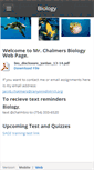 Mobile Screenshot of chalmersbiology.weebly.com