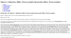 Desktop Screenshot of marys-jukebox-hire-toowoomba-karaoke-hire-toowoomba.weebly.com