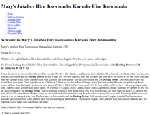 Tablet Screenshot of marys-jukebox-hire-toowoomba-karaoke-hire-toowoomba.weebly.com