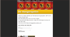 Desktop Screenshot of hongerspelen.weebly.com