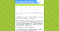 Desktop Screenshot of downloadhousemdepisodes-free.weebly.com