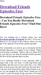 Mobile Screenshot of downloadfriendsepisodesfree.weebly.com