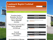 Tablet Screenshot of landmarkbaptistcarlsbadsermons.weebly.com