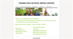 Desktop Screenshot of fannincountyhighschoolmediacenter.weebly.com