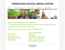 Tablet Screenshot of fannincountyhighschoolmediacenter.weebly.com