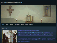 Tablet Screenshot of franciscansoftheeucharist.weebly.com