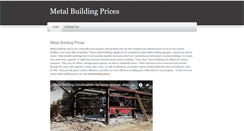 Desktop Screenshot of metalbuildingprices.weebly.com