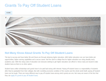 Tablet Screenshot of grantstopayoffstudentloans.weebly.com