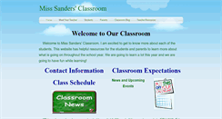 Desktop Screenshot of misssandersclassroom.weebly.com