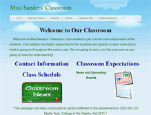 Tablet Screenshot of misssandersclassroom.weebly.com