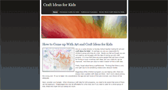 Desktop Screenshot of craftideasforkids.weebly.com